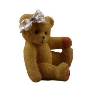 Vintage 98' Cherished Teddies April Birthstone Figurine Avon Exclusive Enesco